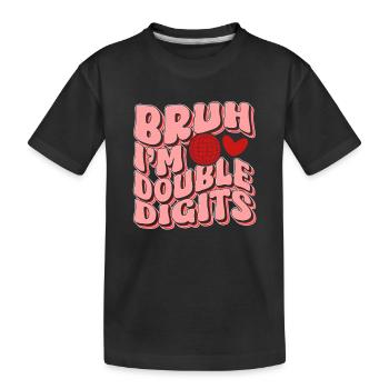 10th Birthday Girl Gift Idea Ten Years - Kids' Premium Organic T-Shirt - black - Front