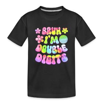 10ème Anniversaire Fille Idée Cadeau Dix Ans - T-shirt bio Premium Enfant - noir - Devant