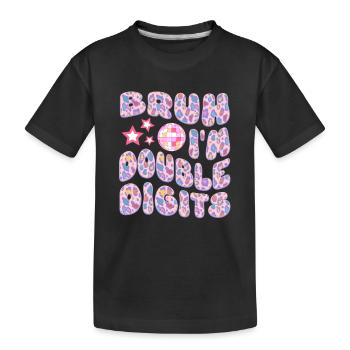 10th Birthday Girl Gift Idea Ten Years - Kids' Premium Organic T-Shirt - black - Front