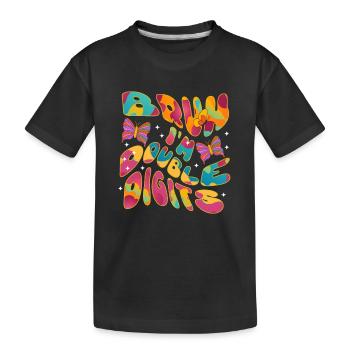 10th Birthday Girl Gift Idea Ten Years - Kids' Premium Organic T-Shirt - black - Front