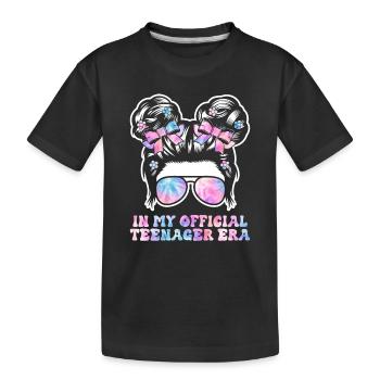 13th Birthday Girl Gift Idea Teen - Kids' Premium Organic T-Shirt - black - Front