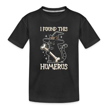 Halloween Cat Witch Humor Saying Funny - Kids' Premium Organic T-Shirt - black - Front
