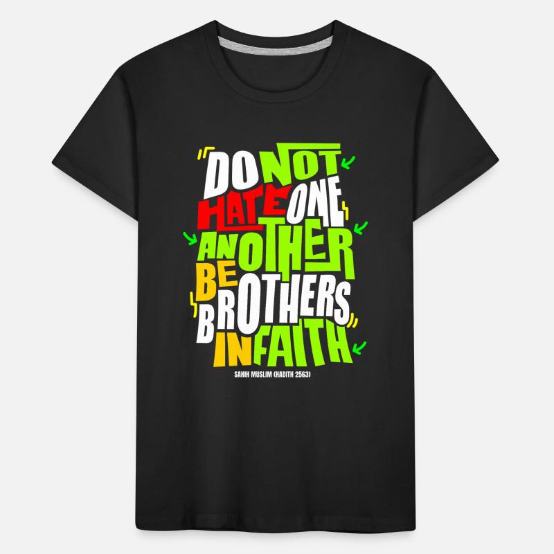 Hasst einander nicht Glaubenszitat Kinder Premium Bio T-Shirt