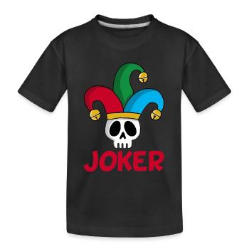 Crâne de joker - T-shirt bio Premium Enfant - noir - Devant