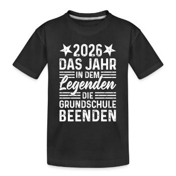 Année 2026 Legends End École primaire - T-shirt bio Premium Enfant - noir - Devant