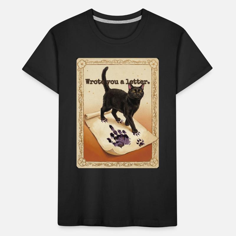 Ich habe dir einen Brief geschrieben, Katze Kinder Premium Bio T-Shirt