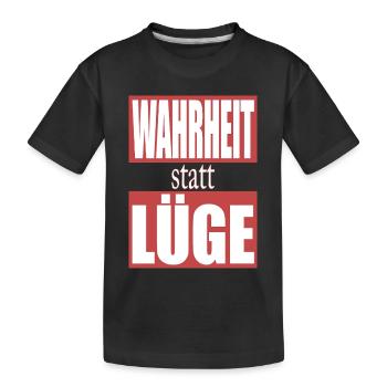 Wahrheit statt Lüge - Kinder Premium Bio T-Shirt - Schwarz - Vorne