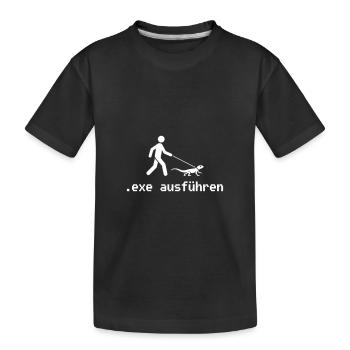 exe ausführen - Kinder Premium Bio T-Shirt - Schwarz - Vorne