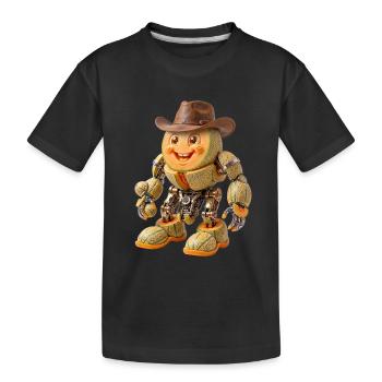 Ranger Melon : Cowboy Bot Steampunk - T-shirt bio Premium Enfant - noir - Devant