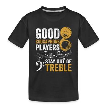 Sousaphon Blasmusik Orchester Blaskapelle - Kinder Premium Bio T-Shirt - Schwarz - Vorne
