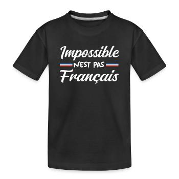 Impossible n est pas francais - T-shirt bio Premium Enfant - noir - Devant