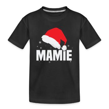 Mamie noël, Noël cadeau Mamie - T-shirt bio Premium Enfant - noir - Devant