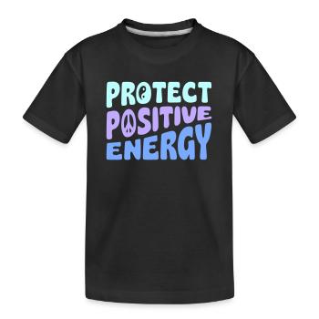 Protect Positive Energy - Kids' Premium Organic T-Shirt - black - Front