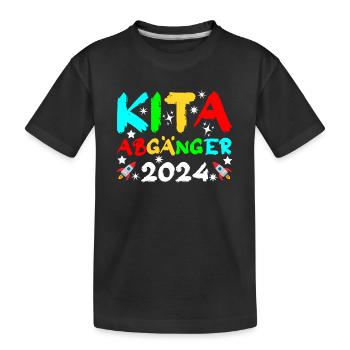 Kita Abgänger 2024 - Kinder Premium Bio T-Shirt - Schwarz - Vorne