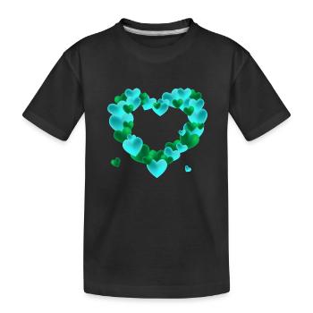 Cœur de cœur - T-shirt bio Premium Enfant - noir - Devant
