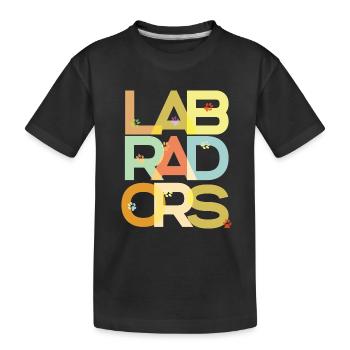 Labrador Chien Labradors - T-shirt bio Premium Enfant - noir - Devant