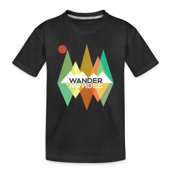 Wandern Wandern - Kinder Premium Bio T-Shirt - Schwarz - Vorne