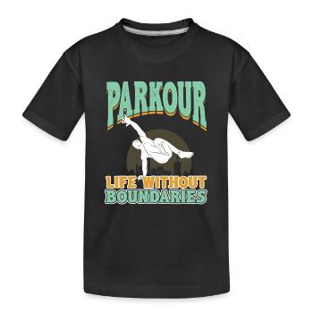 Parkour Vie sans frontières - T-shirt bio Premium Enfant - noir - Devant
