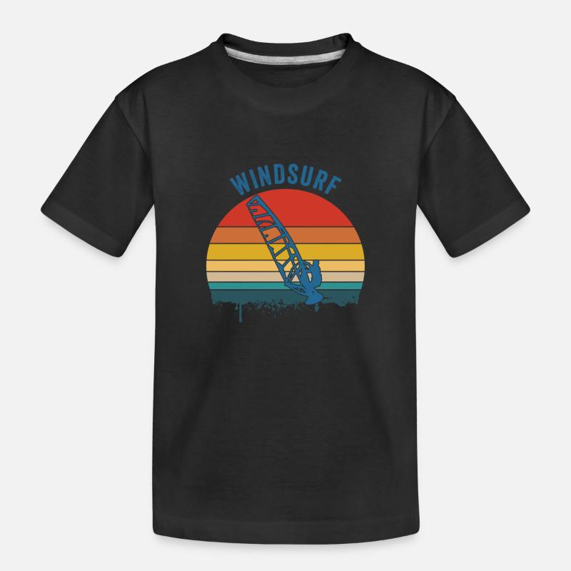 Windsurfen Windsurfen - Kinder Premium Bio T-Shirt - Schwarz