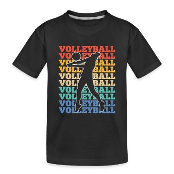 Volleyball Womens Colorful - Kids' Premium Organic T-Shirt - black - Front