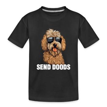 Goldendoodle Envoyer des Doods - T-shirt bio Premium Enfant - noir - Devant