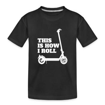 Scooter électrique C’est comme ça que je roule - T-shirt bio Premium Enfant - noir - Devant