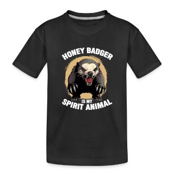 Honey Badger est mon animal spirituel - T-shirt bio Premium Enfant - noir - Devant