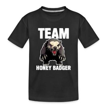 L’équipe Honey Badger - T-shirt bio Premium Enfant - noir - Devant