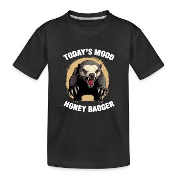 Honey Badger Humeur d’aujourd’hui - T-shirt bio Premium Enfant - noir - Devant