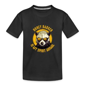 Honey Badger est mon animal spirituel - T-shirt bio Premium Enfant - noir - Devant