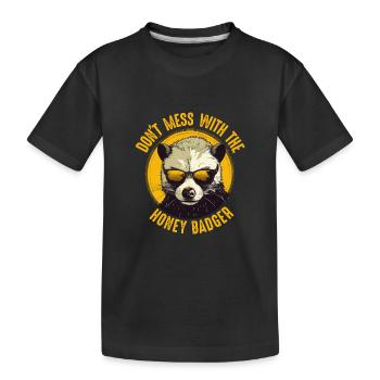 Ne plaisantez pas avec le blaireau de miel - T-shirt bio Premium Enfant - noir - Devant