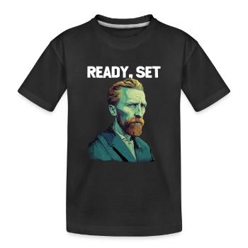 Fertiges Set Gogh - Kinder Premium Bio T-Shirt - Schwarz - Vorne