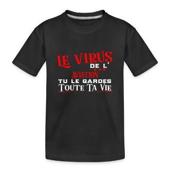 Aviation Virus cadeau sport - T-shirt bio Premium Enfant - noir - Devant