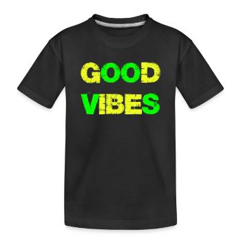 Good Vibe Filles Garçons Été Bonnes Vibrations - T-shirt bio Premium Enfant - noir - Devant