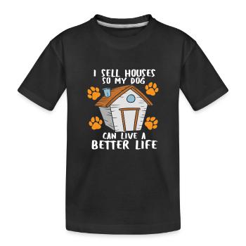 Makler Immobilienmakler - Kinder Premium Bio T-Shirt - Schwarz - Vorne