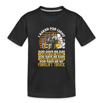 Forklift Operator - Kids' Premium Organic T-Shirt - black - Front
