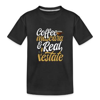 Immobilienmakler Haus Kaffee Mascara - Kinder Premium Bio T-Shirt - Schwarz - Vorne