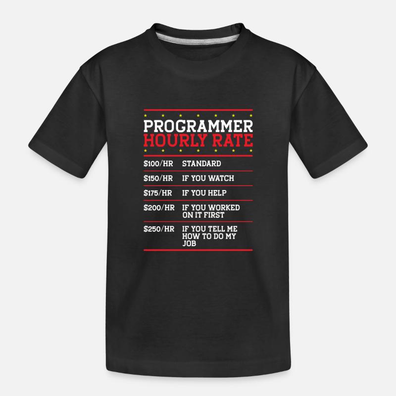 Programmierer Coder Code Computer - Kinder Premium Bio T-Shirt - Schwarz