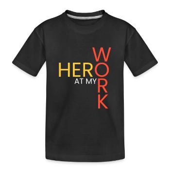 Héros dans mon travail - T-shirt bio Premium Enfant - noir - Devant