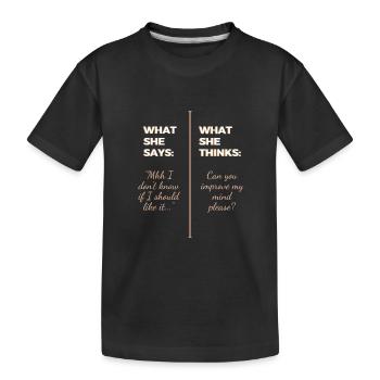 Can you improve my mind? - Kids' Premium Organic T-Shirt - black - Front