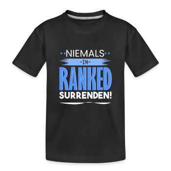 Niemals SURRENDEN - Kinder Premium Bio T-Shirt - Schwarz - Vorne