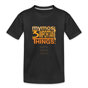 Important? Famille 3x - T-shirt bio Premium Enfant - noir - Devant