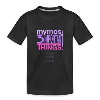 Important? 3x ma mère - T-shirt bio Premium Enfant - noir - Devant