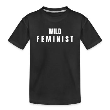 Féministe sauvage - T-shirt bio Premium Enfant - noir - Devant