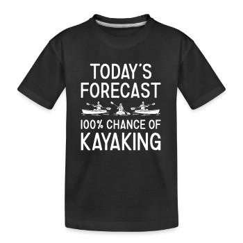 Kayakiste Prévisions du jour Kayak - T-shirt bio Premium Enfant - noir - Devant