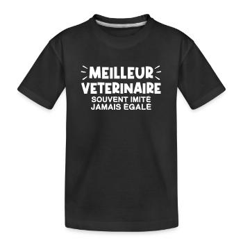 Vétérinaire | Je suis le meilleur Vétérinaire - T-shirt bio Premium Enfant - noir - Devant