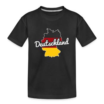 Carte de l’Allemagne - T-shirt bio Premium Enfant - noir - Devant