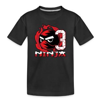Enfants Ninja 3ème anniversaire Garçon 3 ans - T-shirt bio Premium Enfant - noir - Devant