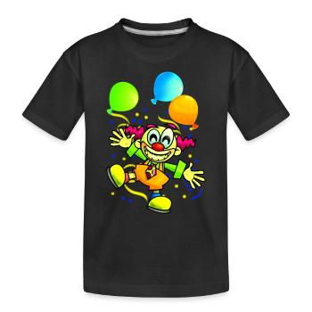 CLOWN Party - Kinder Premium Bio T-Shirt - Schwarz - Vorne