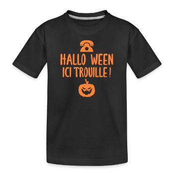 Citrouille - Halloween - Phrase drôle - T-shirt bio Premium Enfant - noir - Devant
